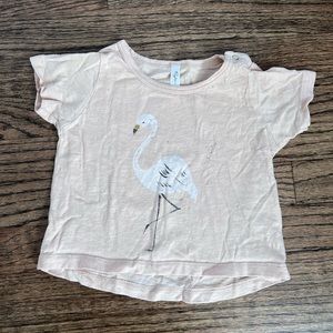 Rylee and Cru 0-3 month flamingo tee